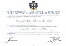 Commendatore con placca dell'Ordine Equestre di S.Giorgio di Borgogna - Baroni Spano'