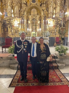 Il Barone con i Marchesi de la Floresta nella Chiesa di Calatrava - Baroni Spano'